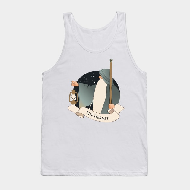 Tarot Arcana: The Hermit Tank Top by LaInspiratriz